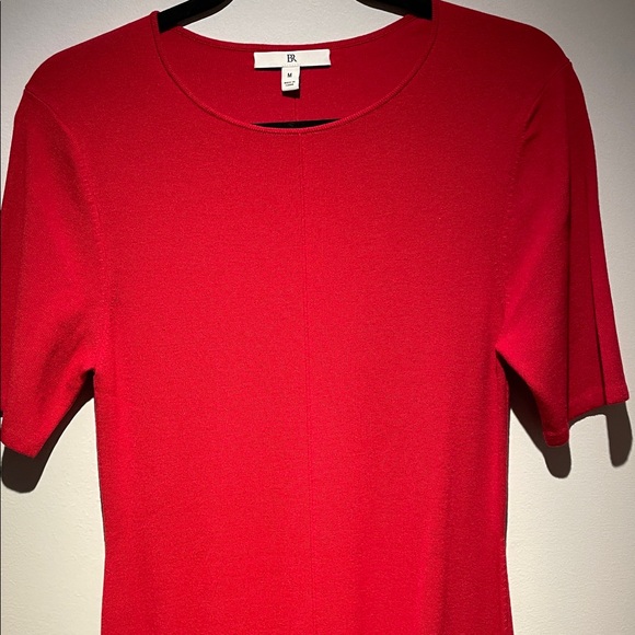 NWOT Banana Republic Vibrant Red Knit Midi Dress - Picture 3 of 7